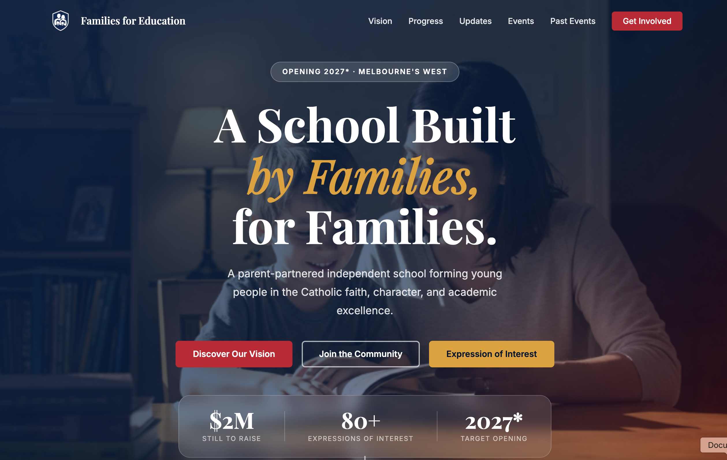 Families for Education — A school built by families, for families