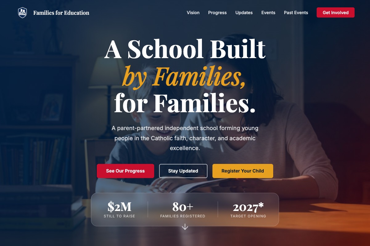 Families for Education website launch